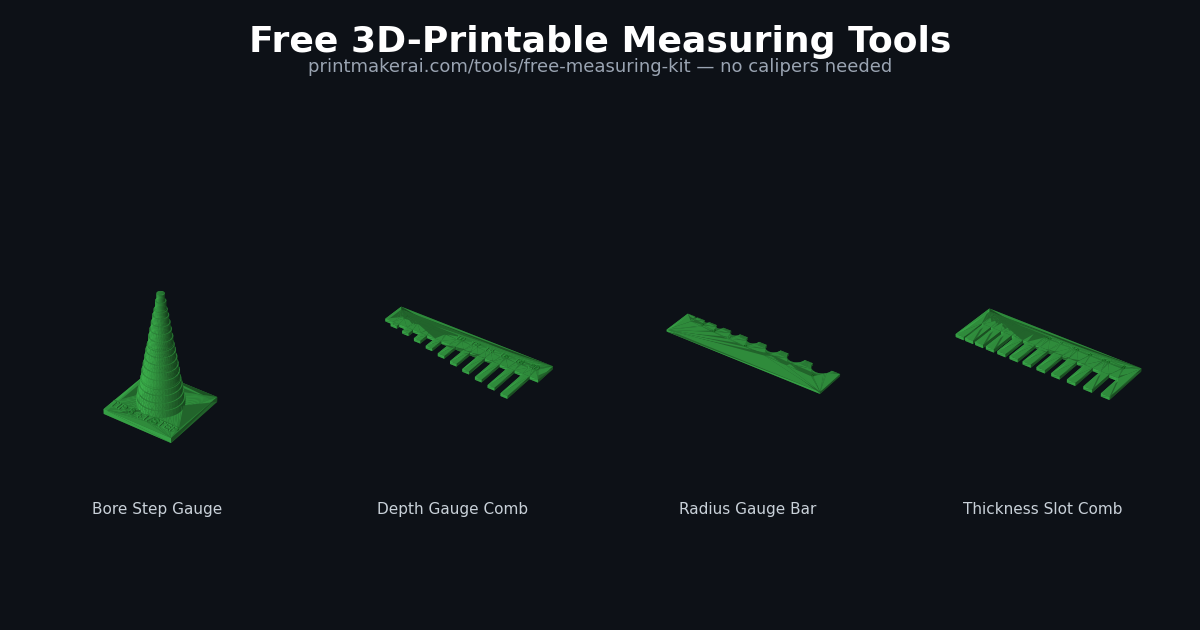 Free 3D-Printable Measuring Tools (No Calipers Needed) | PrintMakerAI ...
